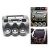 Car Front Side Air Outlet Vent Frame Trim Compatib 2 Din Head Unit Car Radio Fascia For HONDA Fit Jazz 2002-2008 Auto Stereo Audio Player DVD Panel Dash Kit Frame Bezel Faceplate ABS Silver Car Stereo view 2
