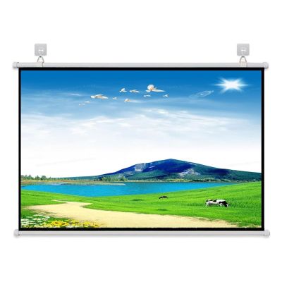 30" , 40" , 50" , 60" , 72" Portable Projector Screen, Movie Screen Winkle-Free Projection Screen, Manual Retractable Pull-Out Style, Wall Mountable Practical Projection Curtain For Indoor Outdoor(4:3