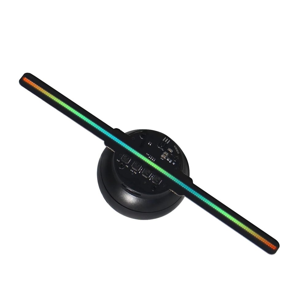 CUIYMXSC 6.3IN 3D Holographic Fan, Holographic Projector, HD Flicker Free Screen Control Halloween Christmas for Shop Bar Party Advertising Display