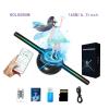 CUIYMXSC 6.3IN 3D Holographic Fan, Holographic Projector, HD Flicker Free Screen Control Halloween Christmas for Shop Bar Party Advertising Display view 2