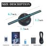 CUIYMXSC 6.3IN 3D Holographic Fan, Holographic Projector, HD Flicker Free Screen Control Halloween Christmas for Shop Bar Party Advertising Display view 3