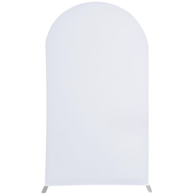 Arch Cover Arch Backdrop Cover 19.7x47.2in Color Elastic White Background Arch Cover Backdrop Cover for Wedding Party Ceremony Banquet, No Frame, Small