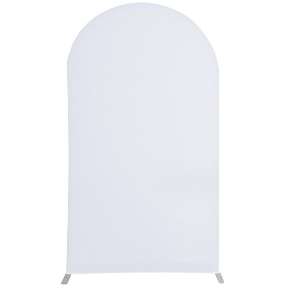Arch Cover Arch Backdrop Cover 19.7x47.2in Color Elastic White Background Arch Cover Backdrop Cover for Wedding Party Ceremony Banquet, No Frame, Small
