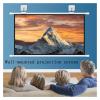 30" , 40" , 50" , 60" , 72" Portable Projector Screen, Movie Screen Winkle-Free Projection Screen, Manual Retractable Pull-Out Style, Wall Mountable Practical Projection Curtain For Indoor Outdoor(4:3 view 4