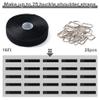 1" x16Ft Hook and Loop Straps with 25 Metal Buckles, Adjustable Fastening Cable Straps, Free Cut Length, Reusable Nylon Cable Ties for Organizer or Storage, Black view 2