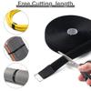 1" x16Ft Hook and Loop Straps with 25 Metal Buckles, Adjustable Fastening Cable Straps, Free Cut Length, Reusable Nylon Cable Ties for Organizer or Storage, Black view 3