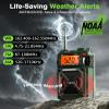 Greadio Portable Shortwave Radios with NOAA Weather Radio, 14800mWh Digital Radio AM FM with Bluetooth 5.4, Crank/Solar/USB Charging, Support USB/TF, Charger Pack/SOS/Flashlight for Outdoor, Emergency view 3