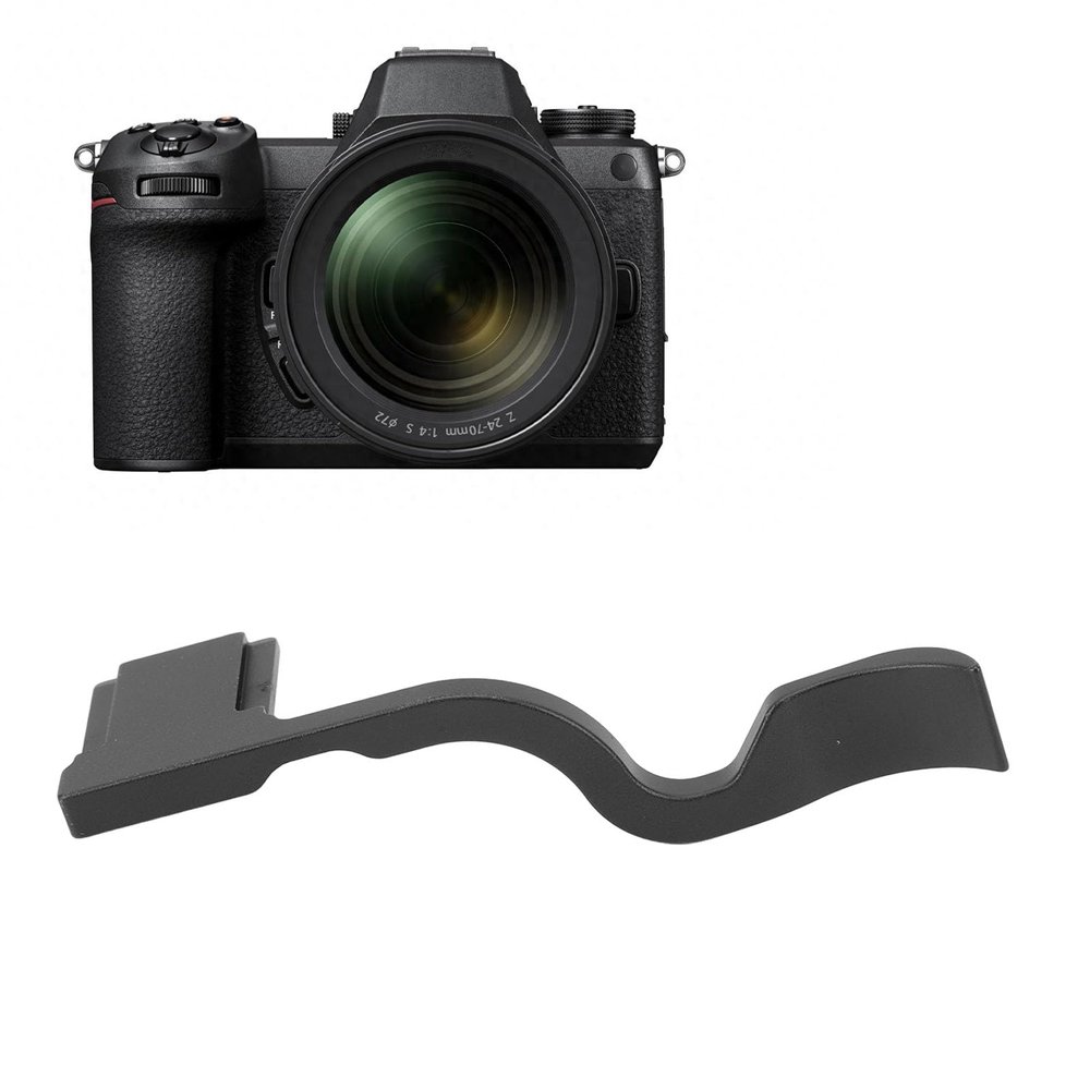 Wisoqu Thumb Up Grip for Z6III, Aluminium Alloy Thumb Grip with Hot Shoe Cover Protector, Digital Camera Thumb Rest Support Holder, Camera Accessories for Z6III (Black)