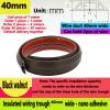 Cable Floor Cover Protector Trunking -Self-Adhesive Cable WireManagement-Electrical Cable Shield Cover& Wire Management Hider(Black Walnut Grain,1m*4cm) view 2