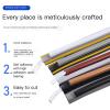 Cable Floor Cover Protector Trunking -Self-Adhesive Cable WireManagement-Electrical Cable Shield Cover& Wire Management Hider(Gray Wood Grain,1m*3cm) view 4