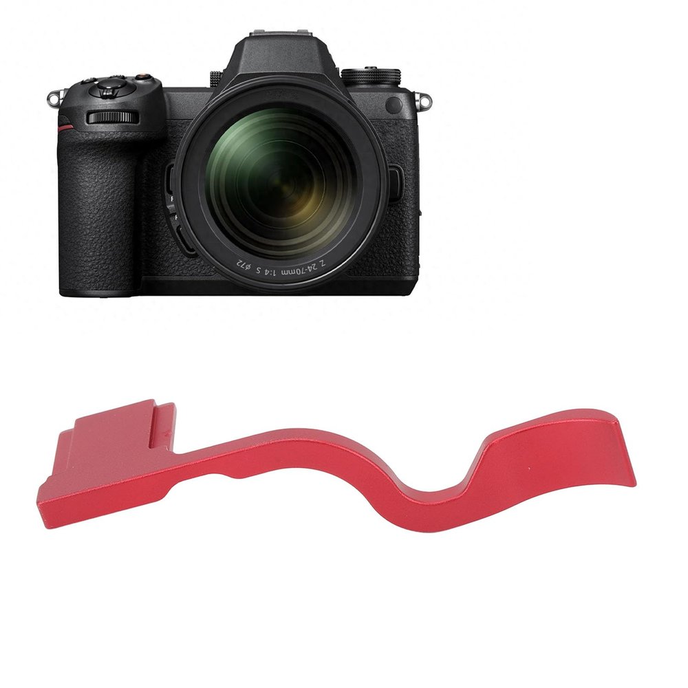 Thumb Up Grip for Z6III, Aluminium Alloy Thumb Grip with Hot Shoe Cover Protector, Digital Camera Thumb Rest Support Holder, Camera Accessories for Z6III (Red)