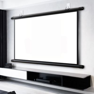 JKSTDPV Outdoor Projector Screen Pull Down Manual Movie Screen Home Theater Projection Screen 4:3 16:9 Format, 30 40 50 60 72inch(40inch 16:9)