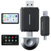 2-in-1 Wireless Adapter Compatible with CarPlay and Android Car, 5GHz WiFi Dongle Plug & Play for Fast and Stable Connection, Compatible with 98% of Cars (2015-2024), Compact and Portable view 1