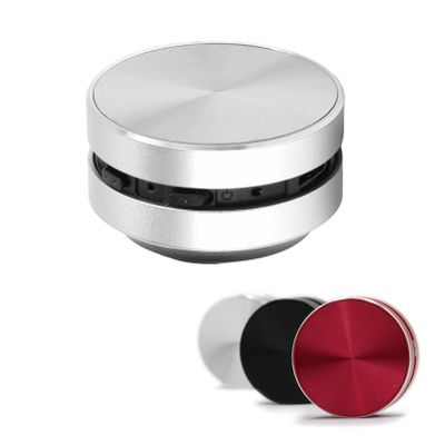 Bewinner Bone Conduction Speakers Ultra Mini, Turn Anythin into A Speaker, Stereo Bass Portable Small Cordless Speaker with Suction Cup for Home Outdoor Travel (Silver)