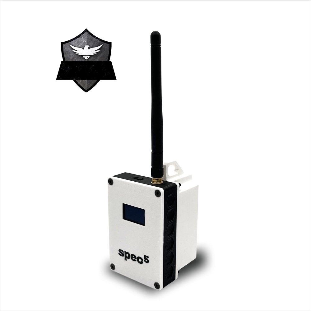 ATAK-Enabled S5 Beacon XL+ with Dual Solar-Powered Efficiency, LoRa Off-Grid Mesh Communicator, and Meshtastic - Fully Flashed Hiking Gear by spec5 (White/Black)