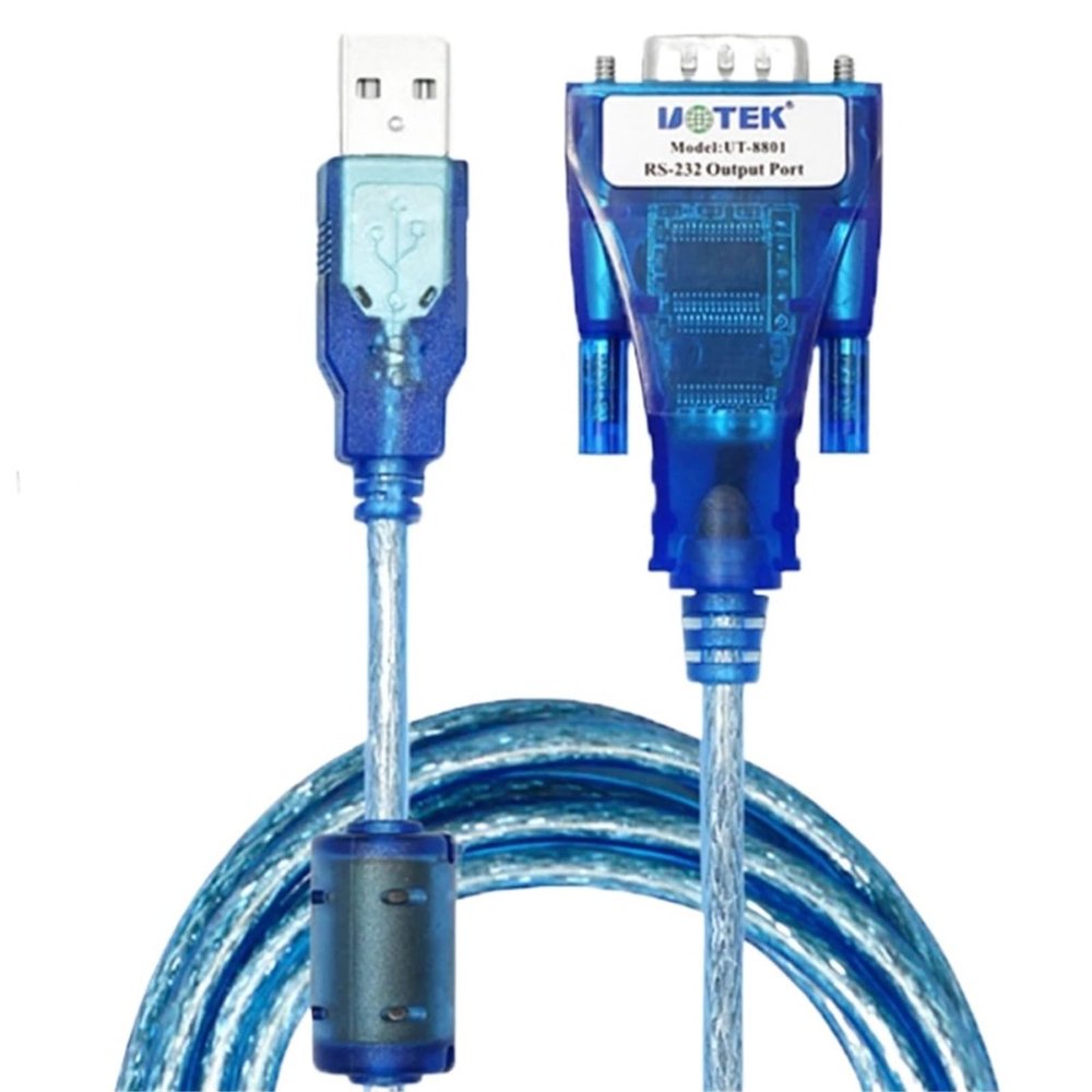 1PCS 1.5m 3Meters RS232 to USB RS 232 Converter DB9 RS-232 USB-A Adapter Conversion Cable Com with Chip Magnetic Ring UT-8801(UT-810N 1.5m)