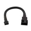 Chunsu Graphic Card 4Pin PWM Fan Adapter GPU Motherboard Cable Compatible with 4pin and 3pin Fan Black Sleeved 30cm view 2