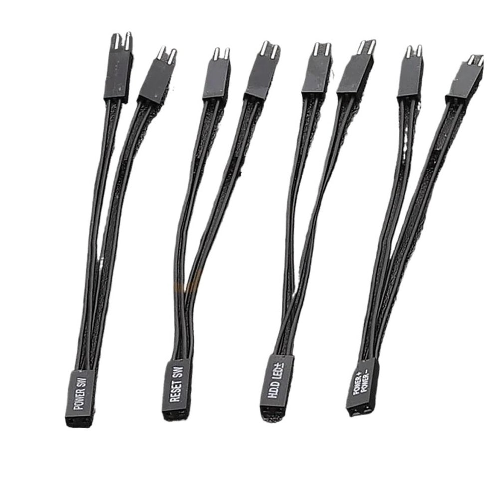 Chunsu Front Panel Power+ -, Reset, Power SW, HDD Extension Splitter Cable Supports Dual-Start Switch(Kit)