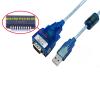1PCS 1.5m 3Meters RS232 to USB RS 232 Converter DB9 RS-232 USB-A Adapter Conversion Cable Com with Chip Magnetic Ring UT-8801(UT-8801 1.5m) view 2