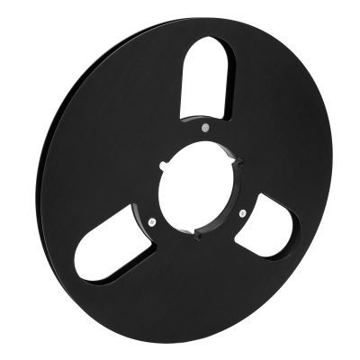 Empty Tape Reel, 10 Inch 3 Holes 1/4 Opening Empty Reel, Aluminum Alloy Open Reel Sound Tape Empty Reel Opening Machine Part for TEAC (Black)