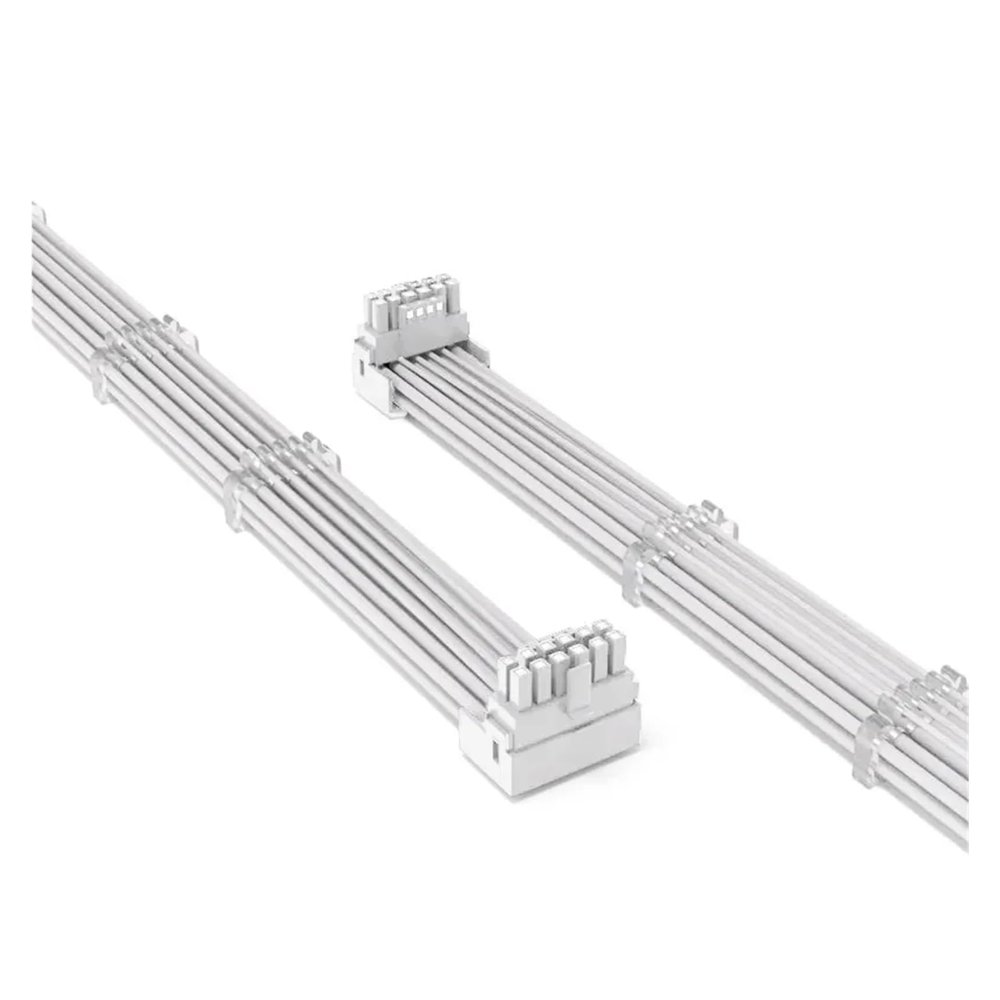 Chunsu 600W 12VHPWR Male to Female Extension Cable 35cm 90degree for RTX4080 4090Ti 5.0 12+4Pin/16Pin PCIE 5.0 Adapter Cable(Full White 4P Inner)