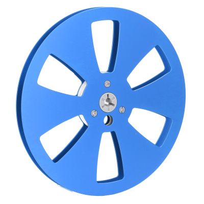 Empty Tape Reel, Universal 7 Inch 1/4 Opening Empty Reel, Aluminum Alloy Open Sound Deck Recording Takeup Reel Replacement (Blue)
