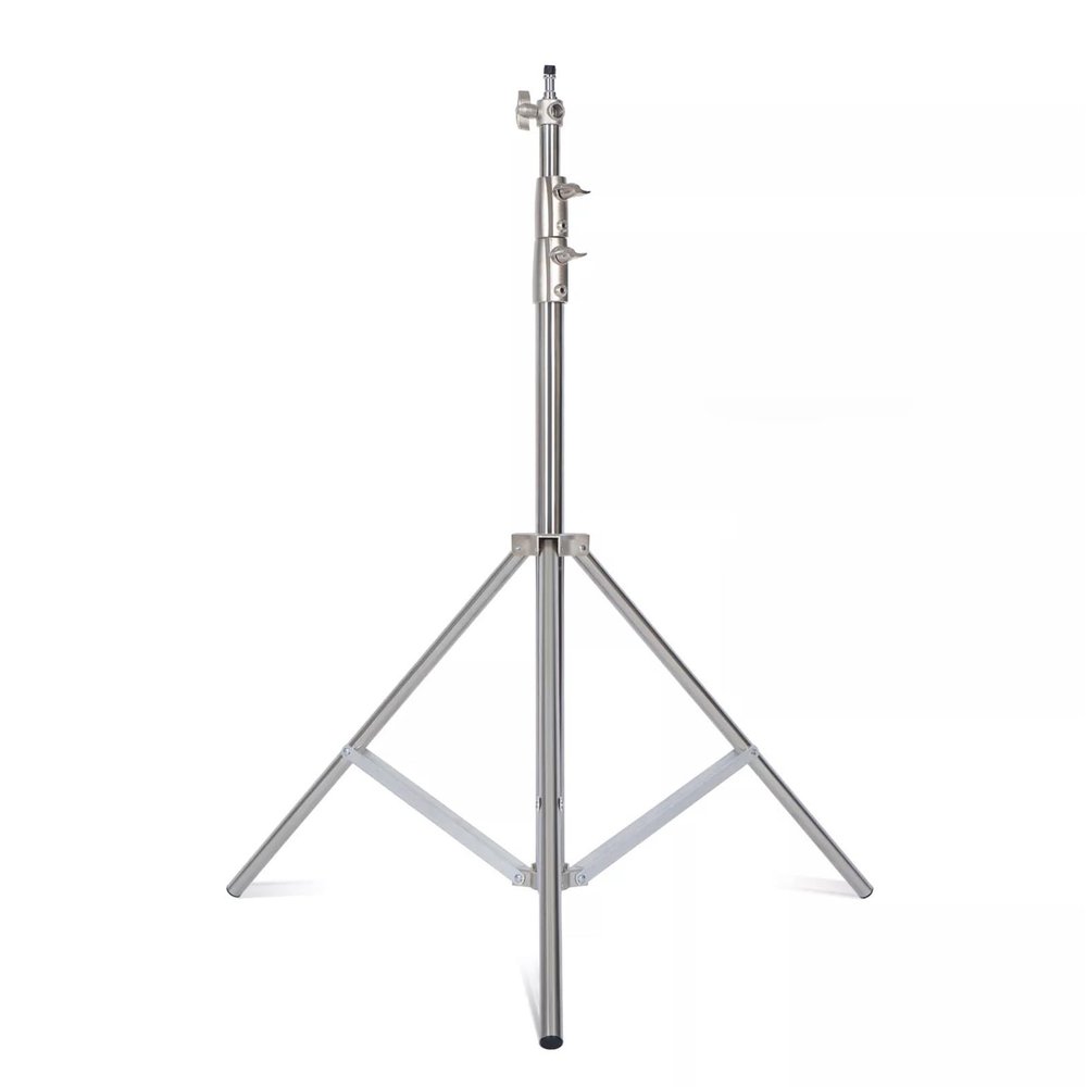 280cm Stainless Steel Tripod Metal Stand Air Pressure Bearing 15kg for Ring Light Live and Photography Softbox