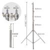 280cm Stainless Steel Tripod Metal Stand Air Pressure Bearing 15kg for Ring Light Live and Photography Softbox view 4
