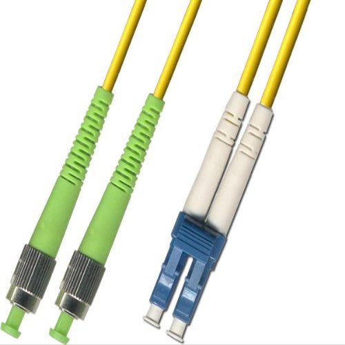 100M Singlemode Duplex Fiber Optic Cable (9/125) - LC/UPC to FC/APC
