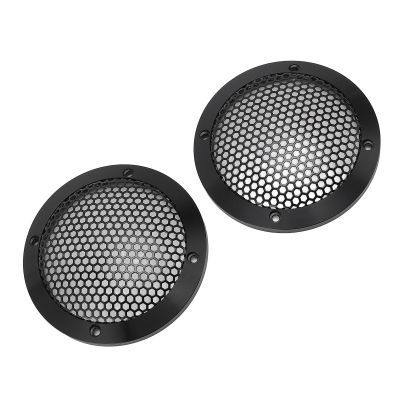 2Pcs 3.62in Universal Car Speaker Grills, Black Round Speaker Grill Mesh for Speaker Mounting & Home Audio, Car Speaker Cover with 8Pcs Screws
