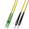 100M Singlemode Duplex Fiber Optic Cable (9/125) - LC/APC to ST/UPC view 1