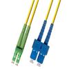75M Singlemode Duplex Fiber Optic Cable (9/125) - LC/APC to SC/UPC view 1
