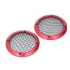 2Pcs 3.8in Universal Car Speaker Grills, Round Speaker Grill Mesh for Speaker Mounting & Home Audio, Car Speaker Cover with 8Pcs Screws (Red) view 1