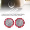 2Pcs 3.8in Universal Car Speaker Grills, Round Speaker Grill Mesh for Speaker Mounting & Home Audio, Car Speaker Cover with 8Pcs Screws (Red) view 2
