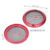 2Pcs 3.8in Universal Car Speaker Grills, Round Speaker Grill Mesh for Speaker Mounting & Home Audio, Car Speaker Cover with 8Pcs Screws (Red) view 3