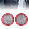 2Pcs 3.8in Universal Car Speaker Grills, Round Speaker Grill Mesh for Speaker Mounting & Home Audio, Car Speaker Cover with 8Pcs Screws (Red) view 4
