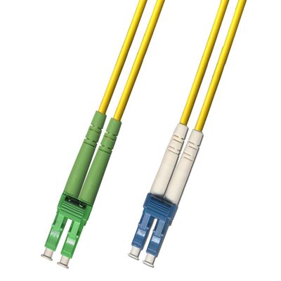 100M Singlemode Duplex Fiber Optic Cable (9/125) - LC/APC to LC/UPC