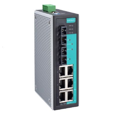 EDS-408A-MM-SC-T ethernet - 8-Port Entry-Level Managed Ethernet Switch, 6 10/100BaseT(X) 2 100BaseFX Multi-Mode Ports, SC connectors, -40 to 75C