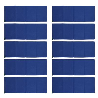 10PCS Flood Prevention Sandbags, Drawstring Design, Waterproof and Sturdy 600D Polyester Material, Reusable for House Door Garage Basement Flood Control (Dark Blue)