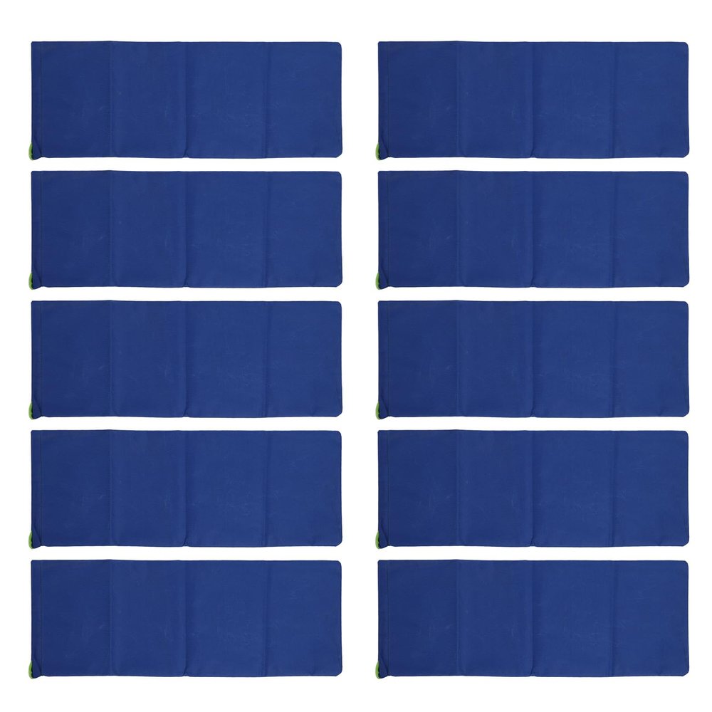 10PCS Flood Prevention Sandbags, Drawstring Design, Waterproof and Sturdy 600D Polyester Material, Reusable for House Door Garage Basement Flood Control (Dark Blue)