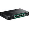 TRENDnet 5-Port Gigabit PoE++ Powered Managed Switch with PoE Passthrough, TPE-B541, 1 x Gigabit PoE++ Input, 4 x Gigabit PoE+ Output, 60W PoE Budget, NDAA TAA Compliant, Lifetime Protection view 1