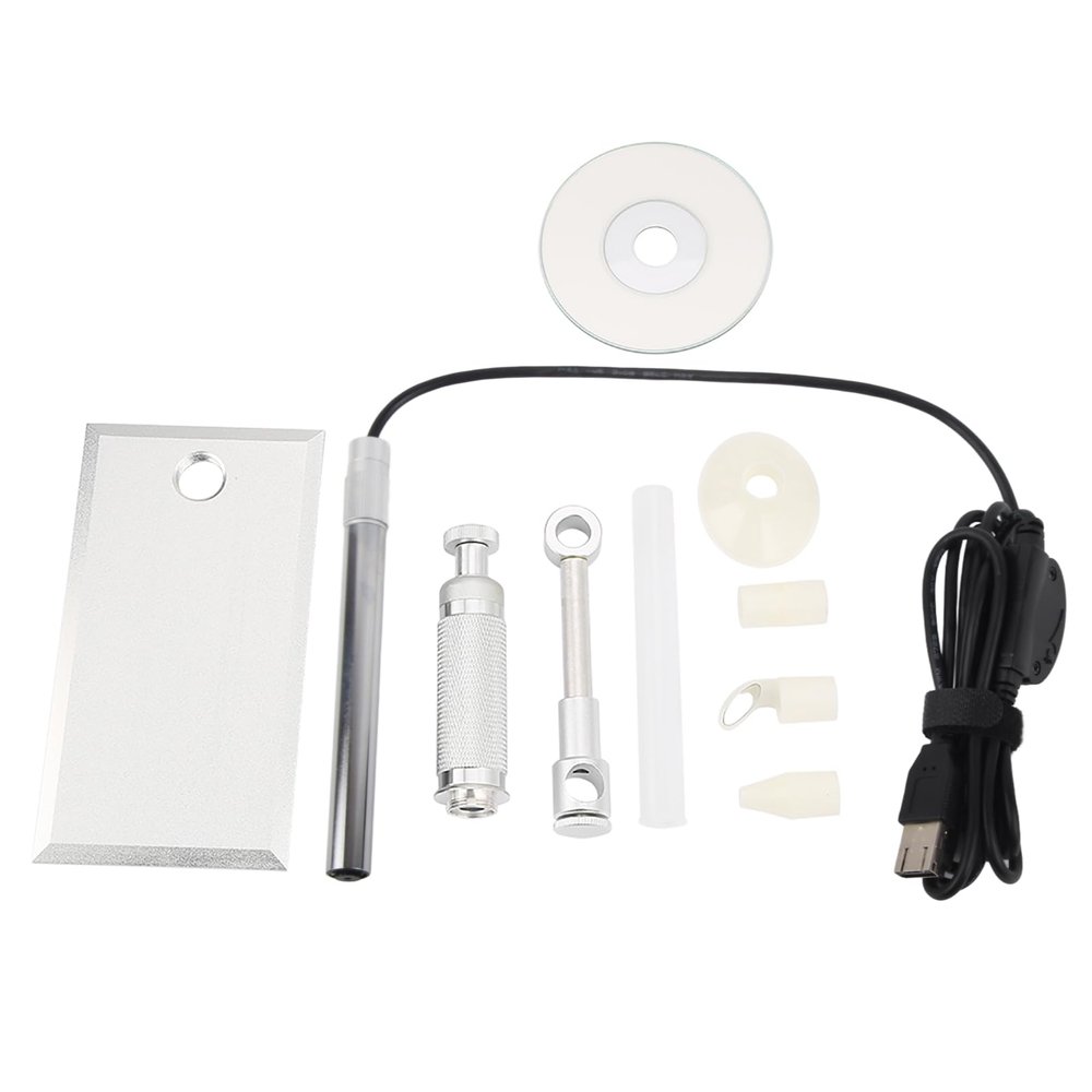 USB Digital Microscope Camera Stand 1-500X Magnifier Loupe Adjustable Height 360 Rotation 5 Nozzles for Various Uses