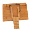 HOMSFOU Stable Laptop Desk Stand Bamboo Tablet Storage Rack Portable Notebook Computer Holder for Home Office School view 1