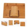 HOMSFOU Stable Laptop Desk Stand Bamboo Tablet Storage Rack Portable Notebook Computer Holder for Home Office School view 2
