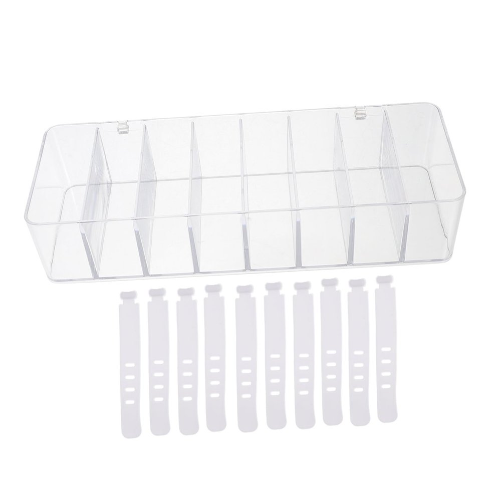 HOMSFOU 1set Cable Management Box Cable Ties Dustproof Organizer for Data Cords and Items Stylish Storage for High Transparency Design for Easy Identification