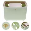 Cable Tidy Box Desktop Router Storage Box Plastic Router Holder Router Cable Management Case Cable Organizer Box(Light Green) view 2