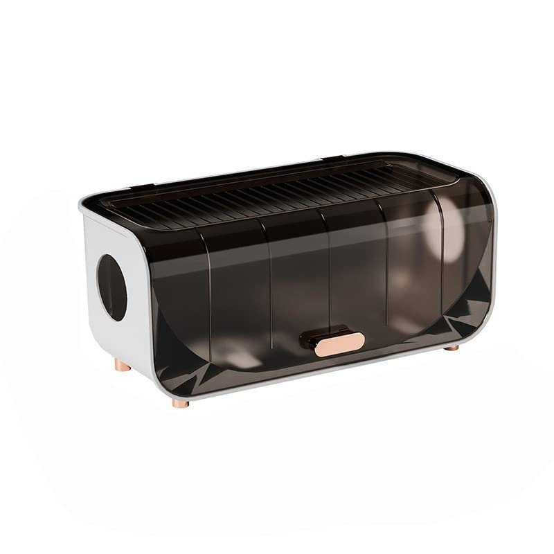 Cable Tidy Box Desktop Cable Storage Box Power Line Storage Case Charger Socket Organizer Wire Case Cable Winder Organizer Cable Organizer Box(Black)