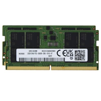 Factory Original 64GB (2x32GB) Compatible with MSI Creator M16 HX C14UDXG, C14V, C14VEG, C14VFG, C14VGG Laptop DDR5 5600MHz PC5-44800 SODIMM CL46 1.1v 262 Pin Notebook Memory RAM Upgrade Adamanta