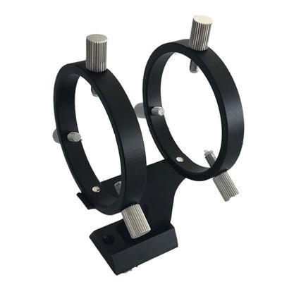 Adjustable Finder Scope Bracket 50mm Aluminium 6-Point Screw Mount for Astronomical Telescope(Black)