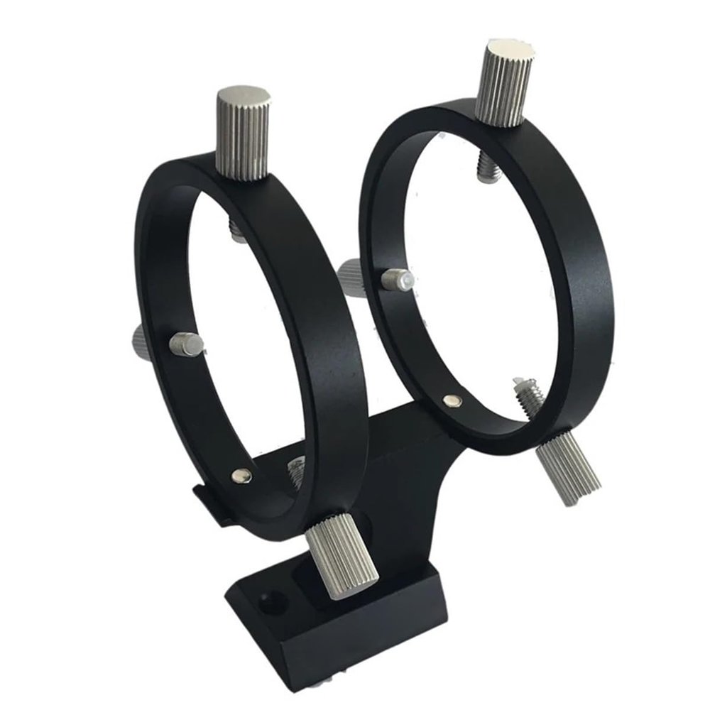 Adjustable Finder Scope Bracket 50mm Aluminium 6-Point Screw Mount for Astronomical Telescope(Black)